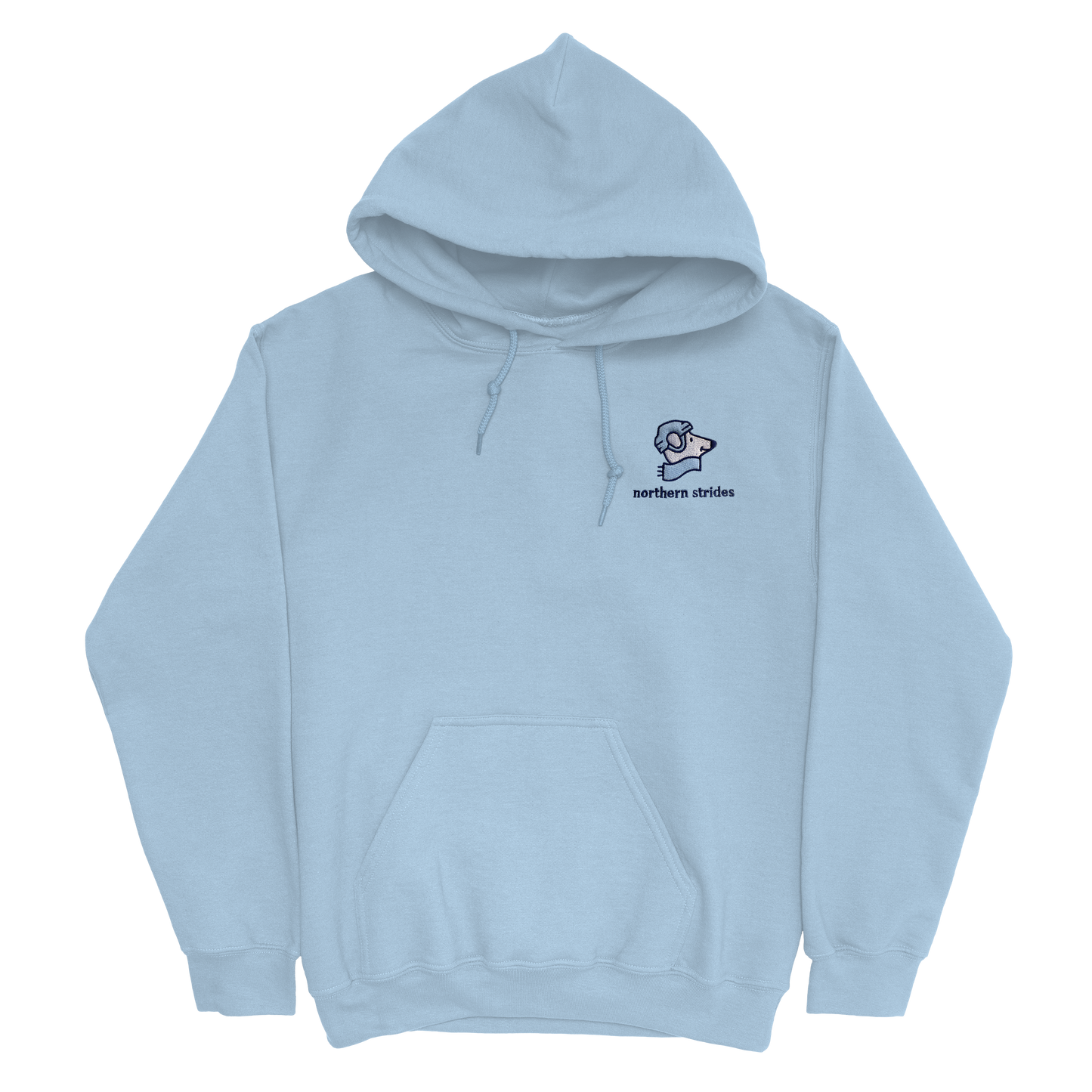 Northern Strides • Ice Blue Embroidered Hoodie