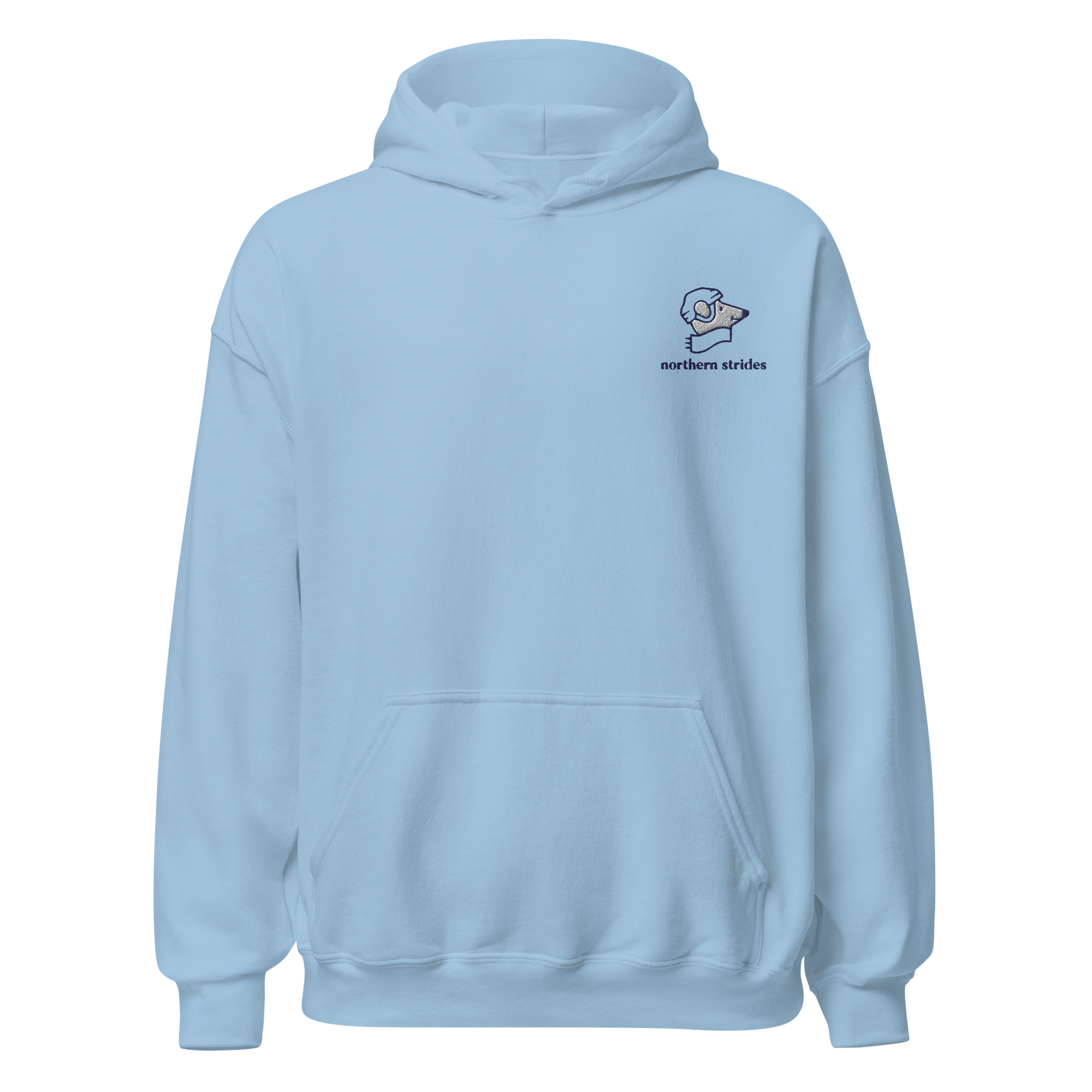 Northern Strides • Ice Blue Embroidered Hoodie