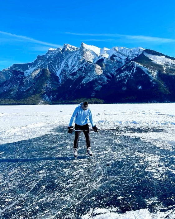 Northern Strides • Ice Blue Embroidered Hoodie