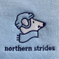 Northern Strides • Ice Blue Embroidered Hoodie