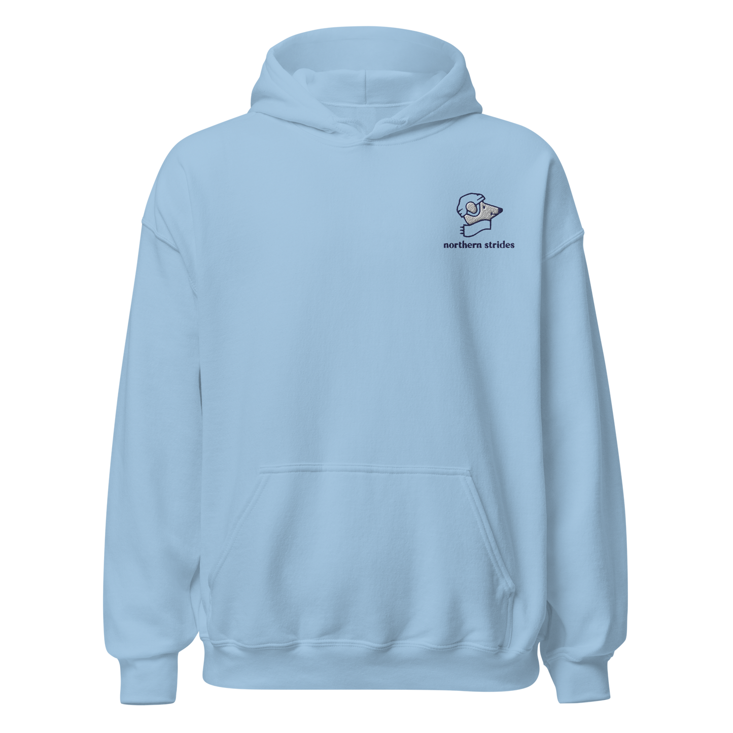 Northern Strides • Ice Blue Embroidered Hoodie